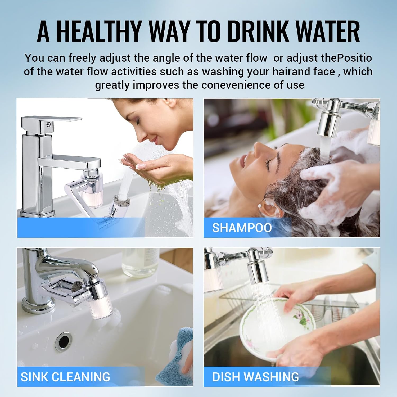 1080° Rotating Faucet Aerator - 图片 5